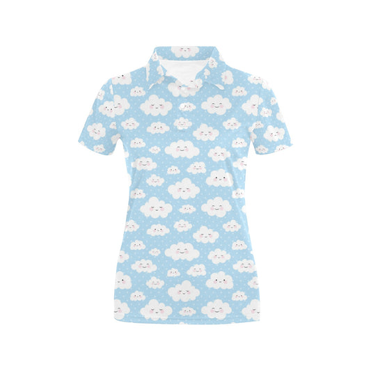 Cloud Pattern Print Design 02 Women's Polo Shirt
