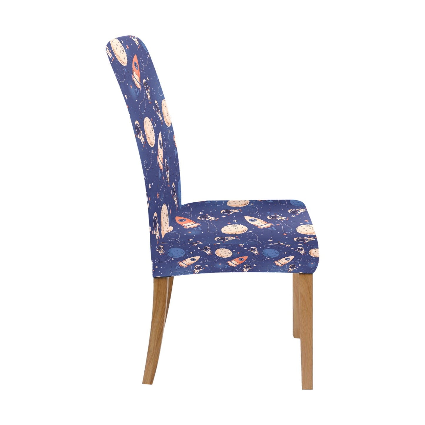 Space Astronaut Rocket Print Design LKS304 Dining Chair Slipcover