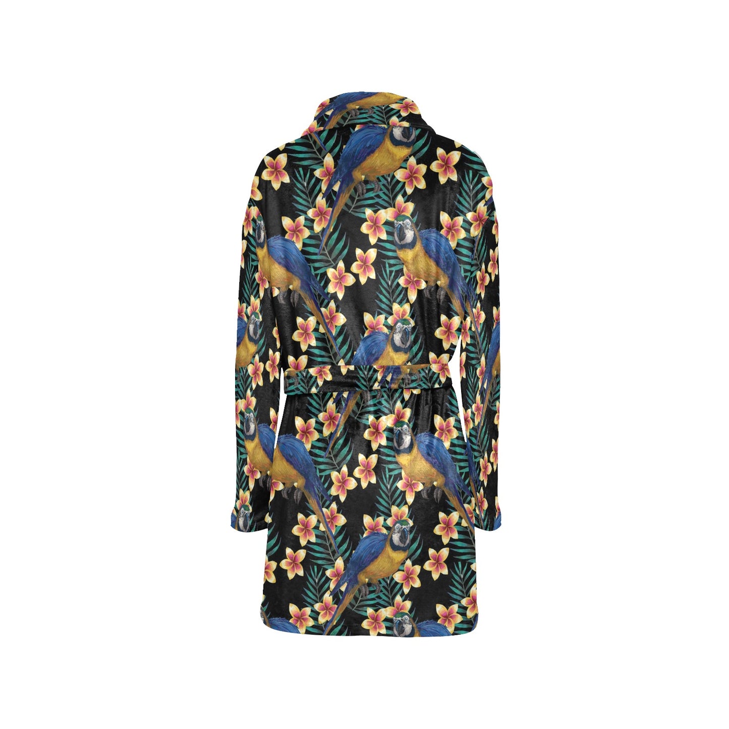 Macaw Pattern Print Design 01 Women's Fleece Robe