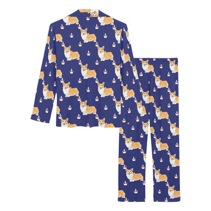 Pembroke Welsh Corgis Pattern Print Design A07 Women's Long Pajama Set