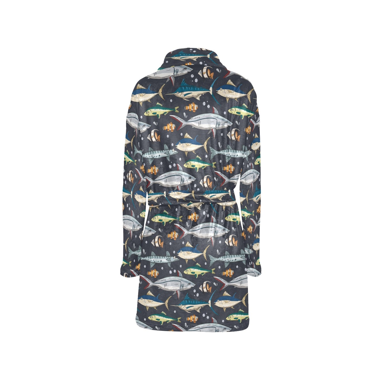 Swordfish Pattern Print Design 04 Women's Fleece Robe