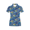 Flying Fish Pattern Print Design 01 Women's Polo Shirt