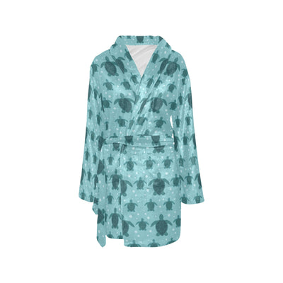 Sea Turtle Print Design LKS305 Women's Fleece Robe