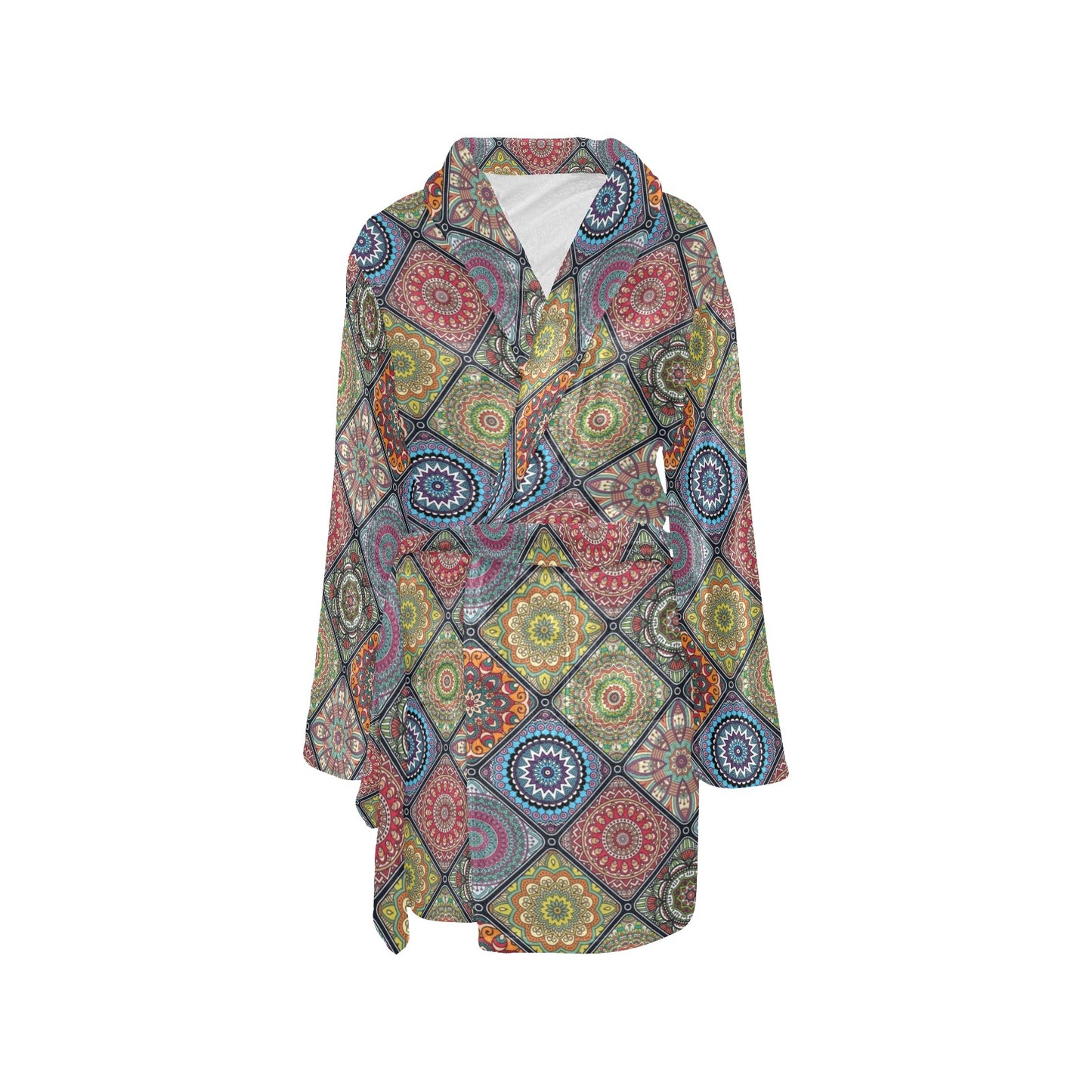 Bohemian Pattern Print Design 05 Women's Fleece Robe