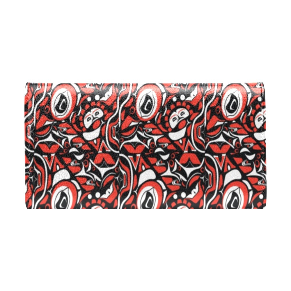 Native North American Themed Print Women's Trifold Wallet