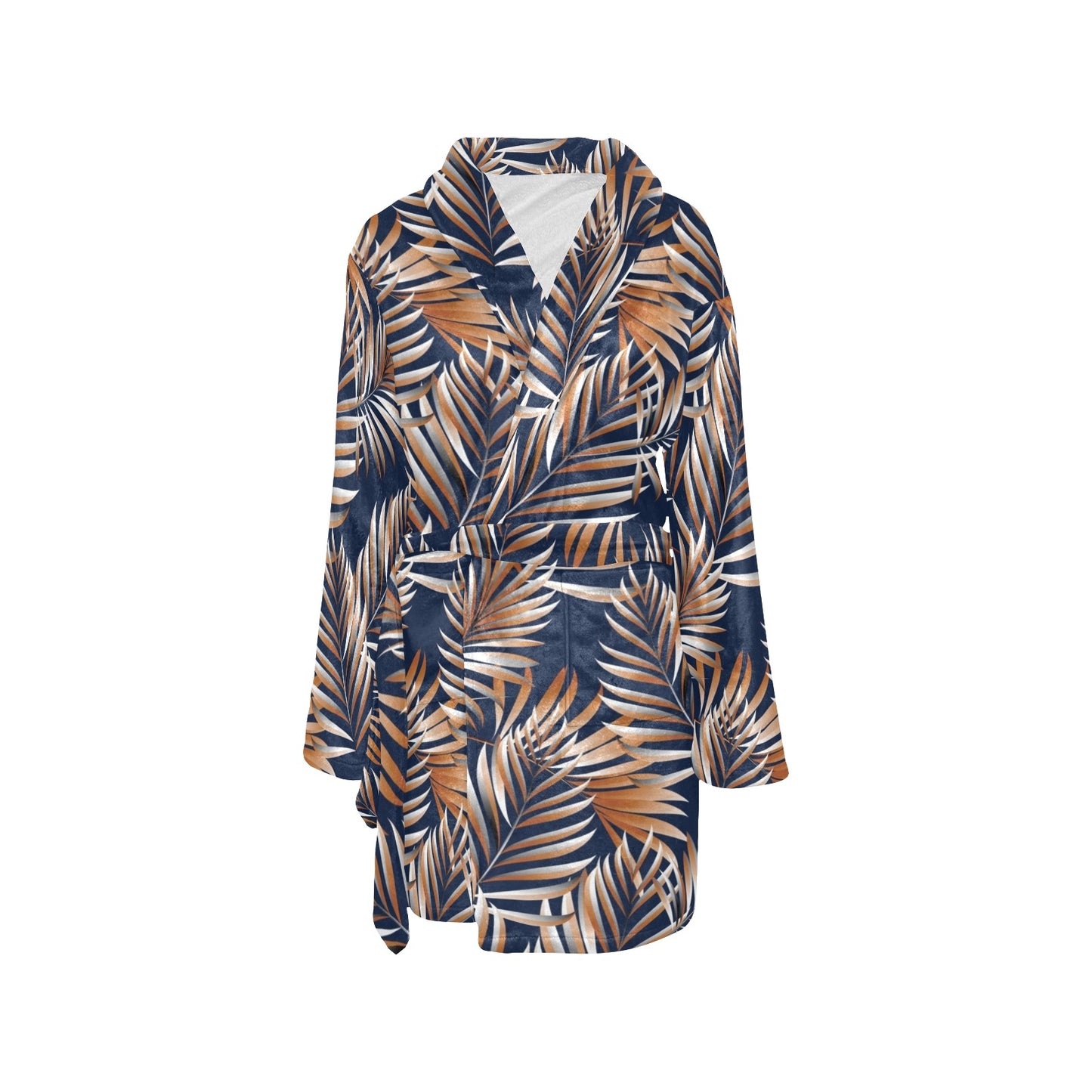 Tropical Flower Pattern Print Design TF07 Women's Fleece Robe