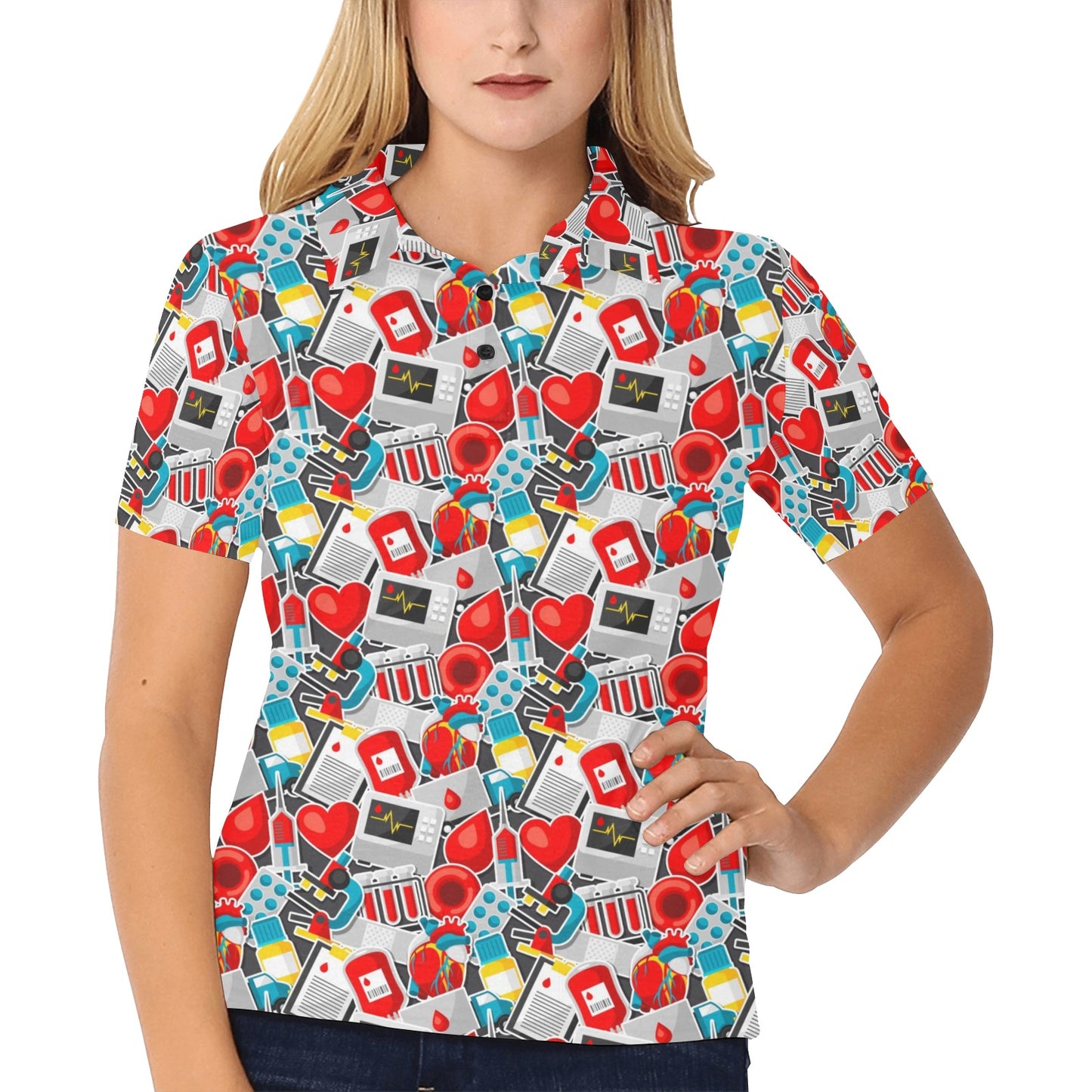 Phlebotomist Medical Themed Women's Polo Shirt
