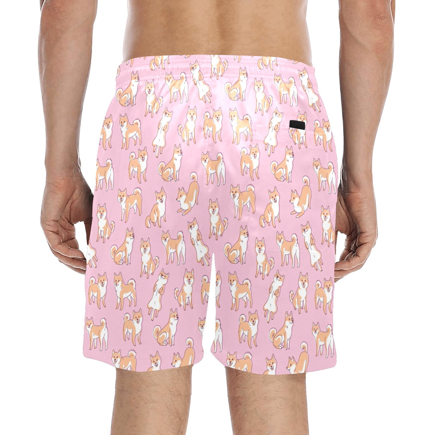 Shiba Inu Print Design LKS303 Men's Swim Trunks Beach Shorts