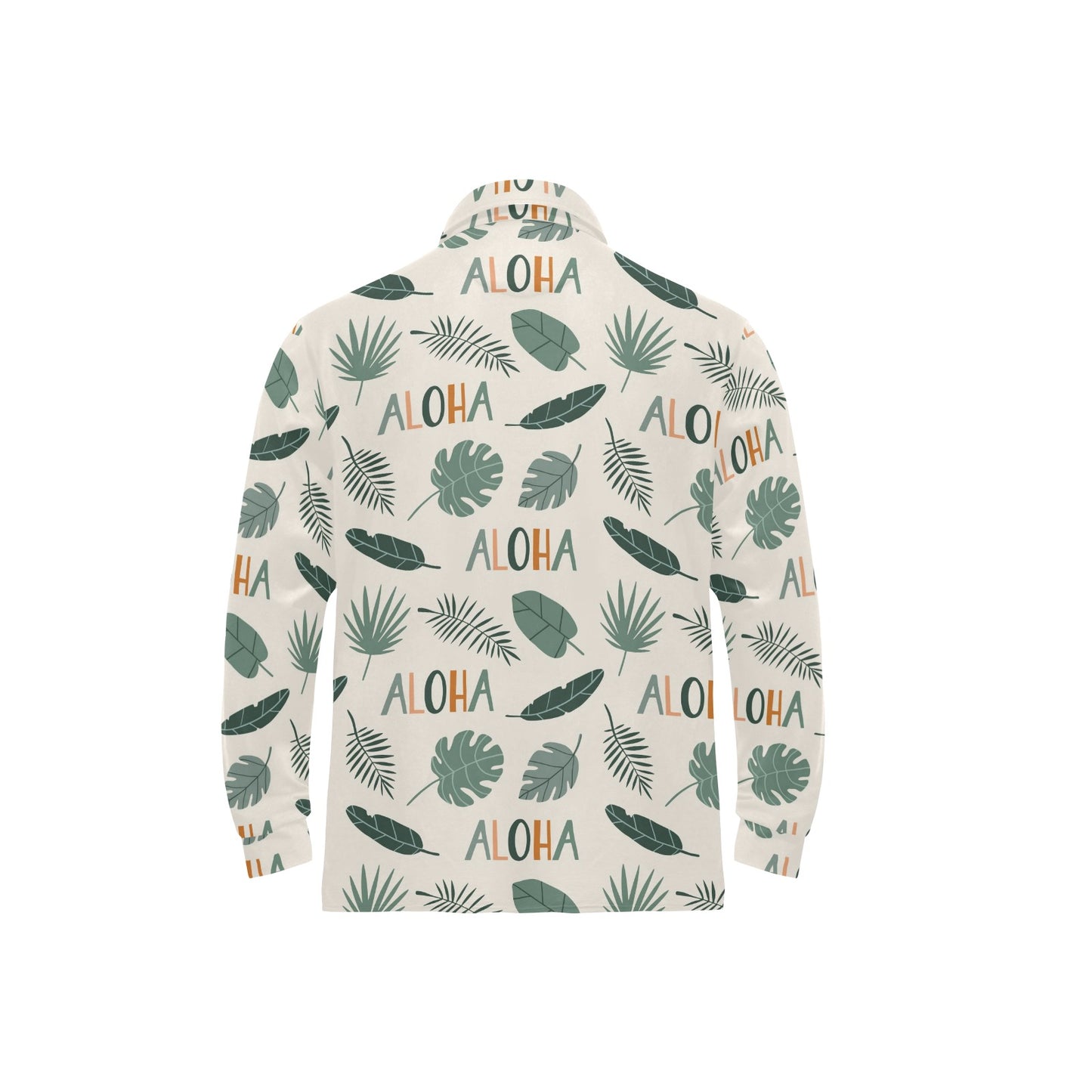 Aloha Hawaii Pattern Print Design 05 Long Sleeve Polo Shirt For Men's
