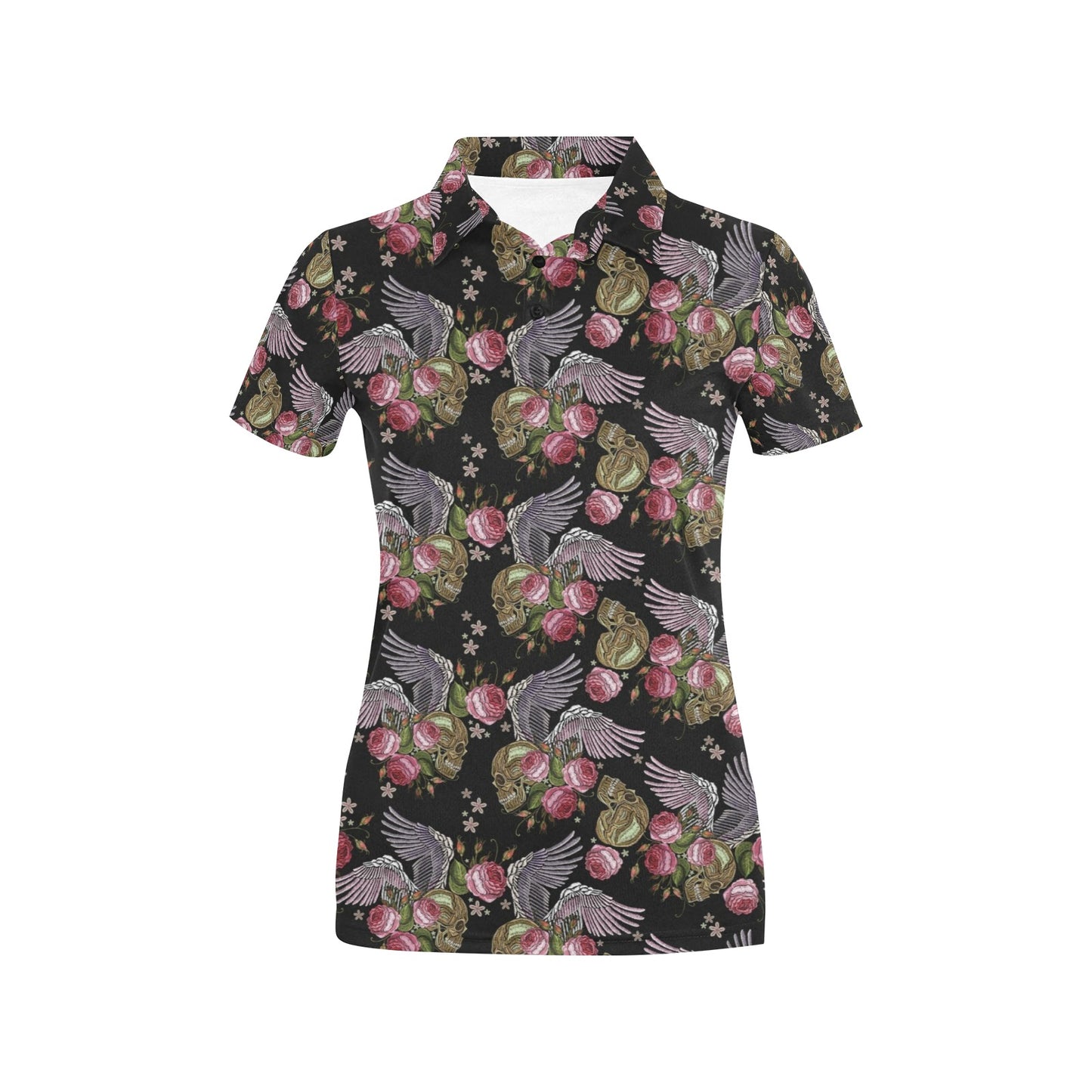 Angel Wings Pattern Print Design 06 Women's Polo Shirt