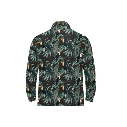 Rainforest Pattern Print Design RF06 Long Sleeve Polo Shirt For Men's