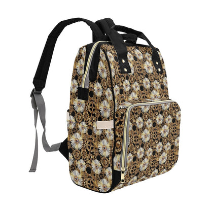 Steampunk Print Design LKS305 Diaper Bag Backpack