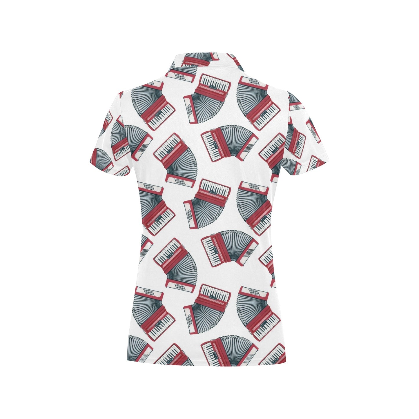 Accordion Pattern Print Design 03 Women's Polo Shirt