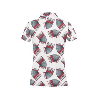 Accordion Pattern Print Design 03 Women's Polo Shirt