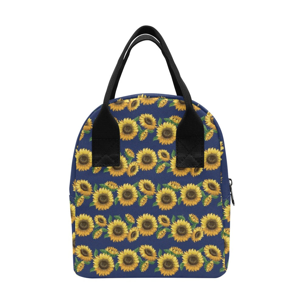 Sunflower Print Design LKS307 Insulated Lunch Bag