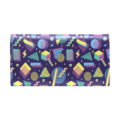 Geometric Print Design LKS401 Women's Trifold Wallet