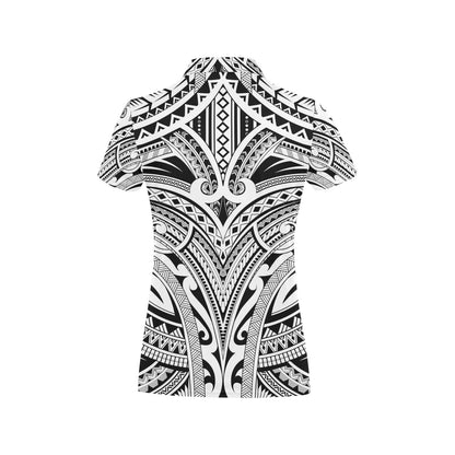 Maori Pattern Print Design 06 Women's Polo Shirt