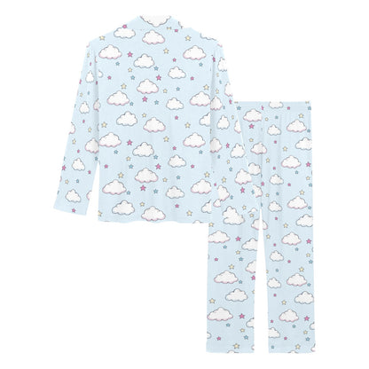 Cloud Pattern Print Design 01 Women's Long Pajama Set