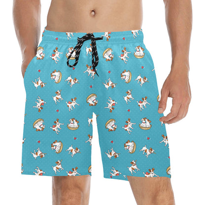 Russell Terriers Playing Print Design LKS305 Men's Swim Trunks Beach Shorts