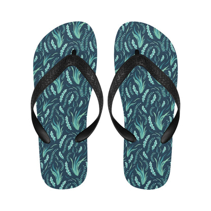 Seaweed Print Design LKS302 Flip Flops