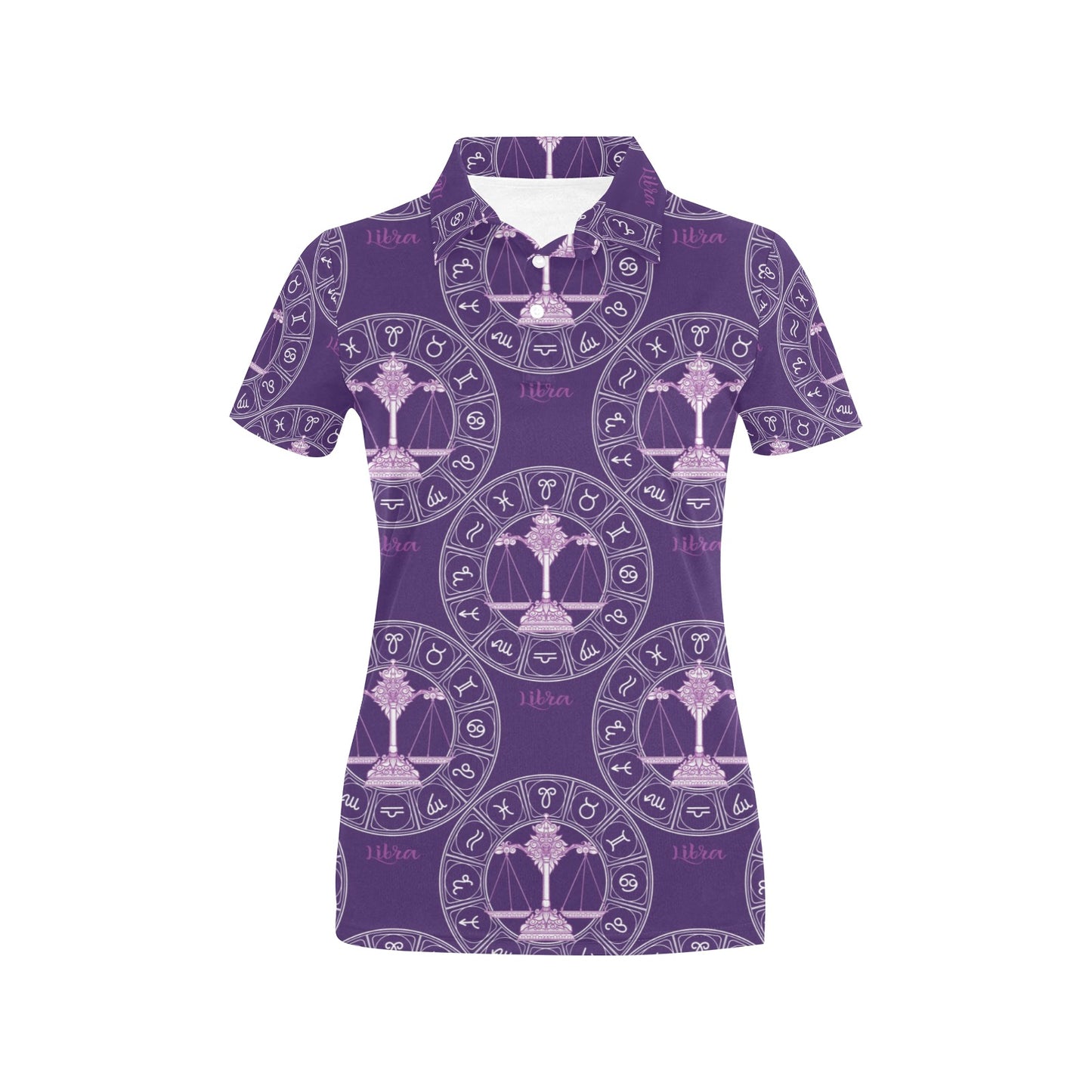 Libra Pattern Print Design 03 Women's Polo Shirt