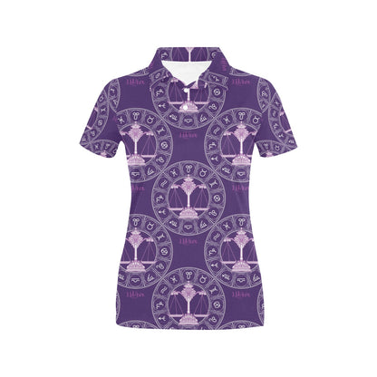 Libra Pattern Print Design 03 Women's Polo Shirt