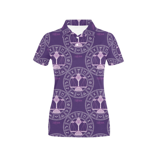 Libra Pattern Print Design 03 Women's Polo Shirt