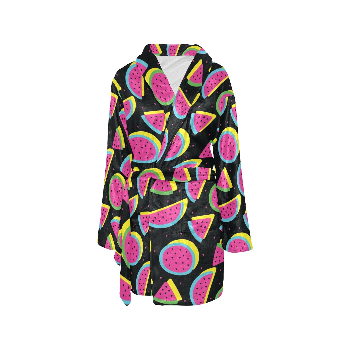 Watermelon Pattern Print Design WM07 Women's Fleece Robe