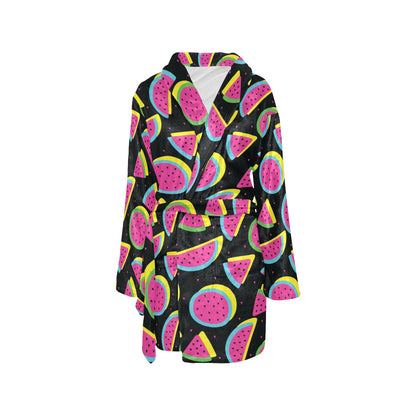 Watermelon Pattern Print Design WM07 Women's Fleece Robe