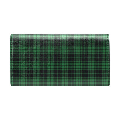 Green Tartan Plaid Pattern Women's Trifold Wallet