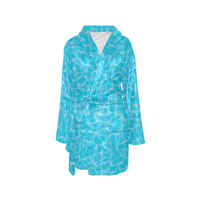 Swimming Pool Texture Print Design LKS301 Women's Fleece Robe