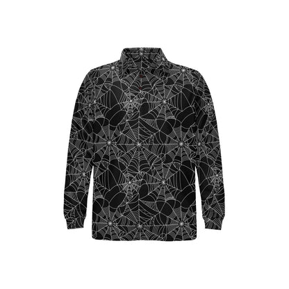 Spider Web Print Design LKS301 Long Sleeve Polo Shirt For Men's