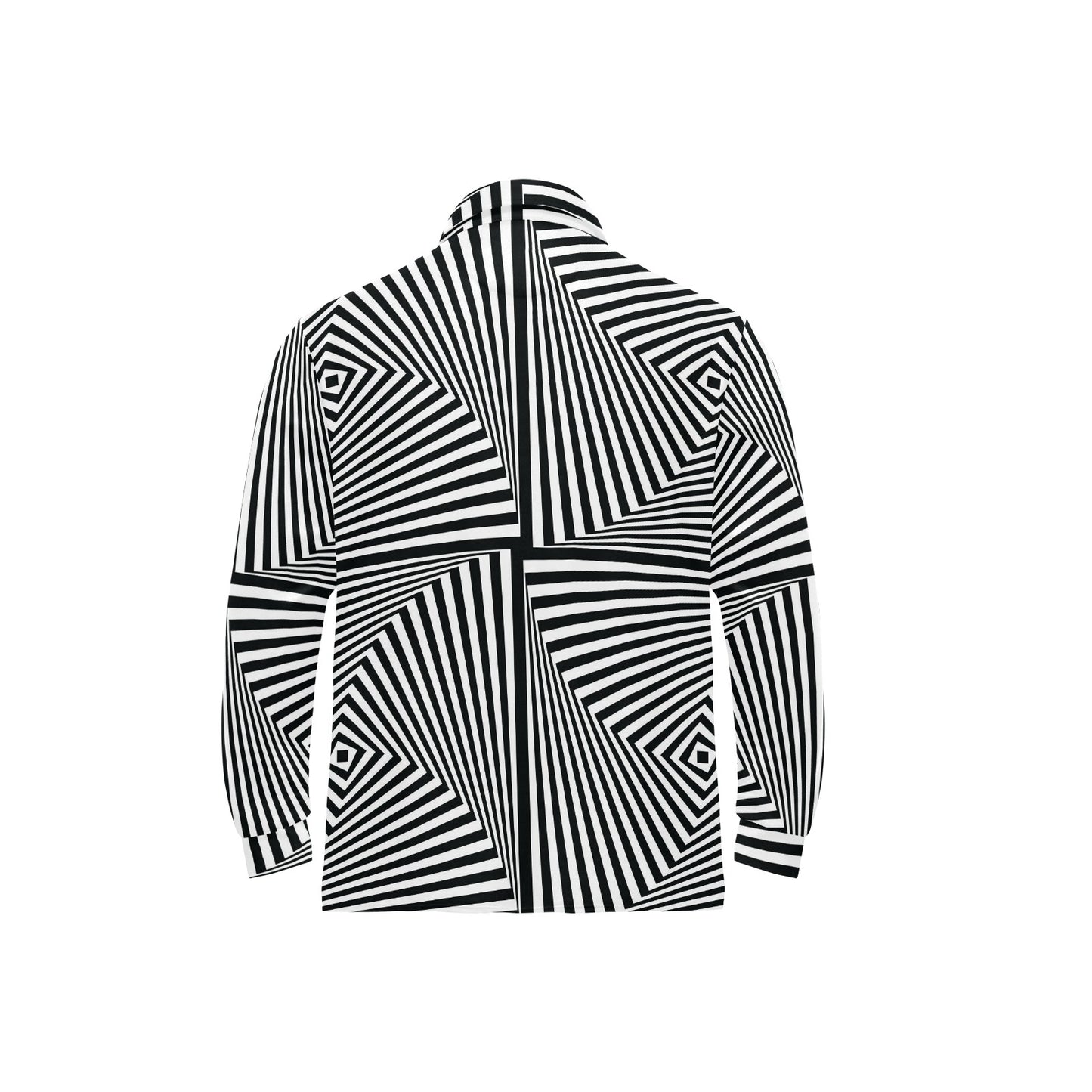 Vortex Print Design LKS302 Long Sleeve Polo Shirt For Men's