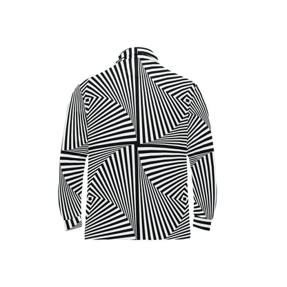 Vortex Print Design LKS302 Long Sleeve Polo Shirt For Men's