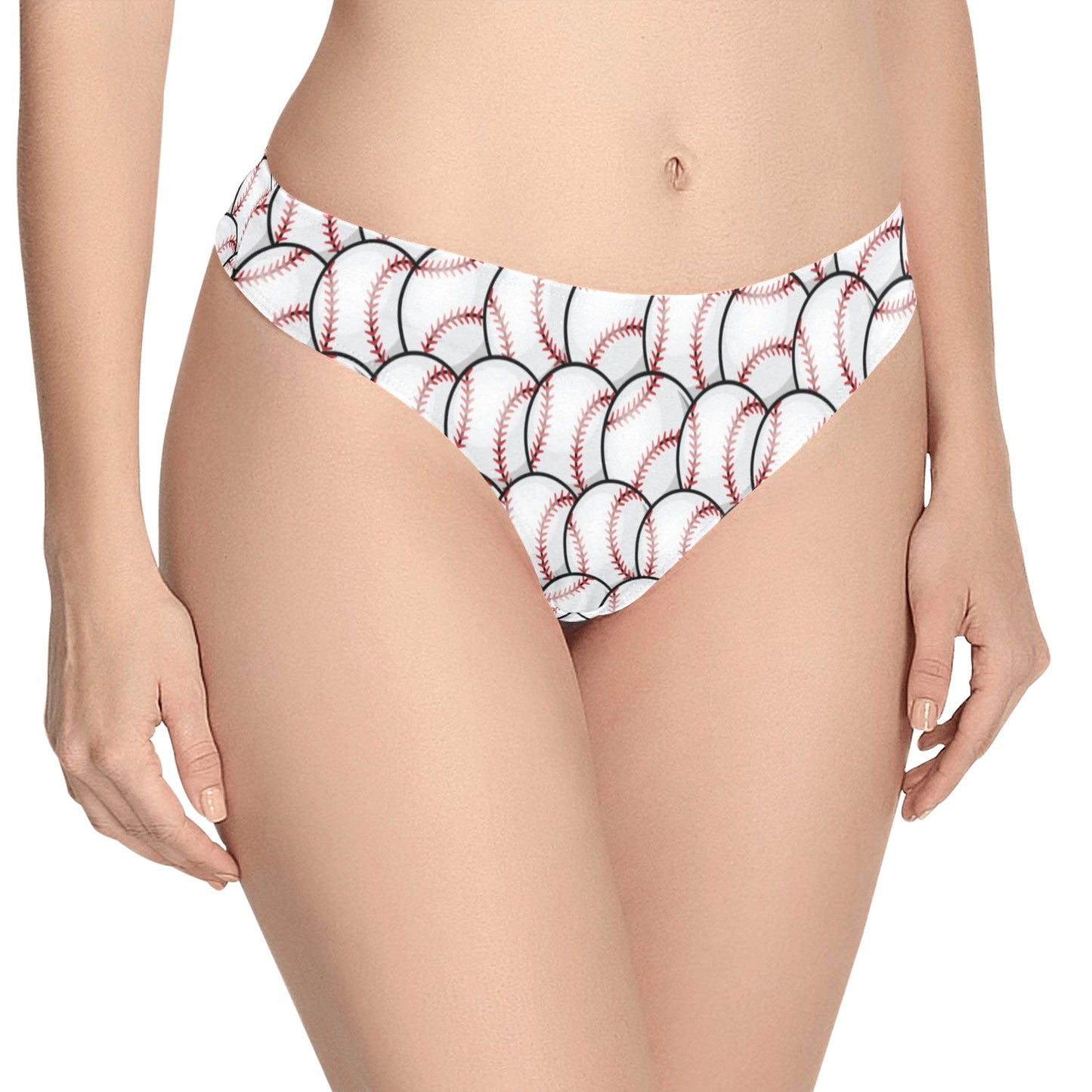 Baseball Pattern Women's Thongs