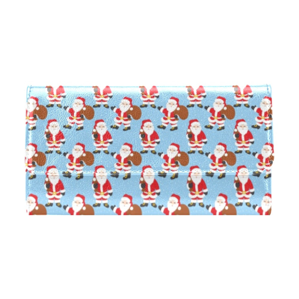 Santa Christmas Themed Print Design LKS305 Women's Trifold Wallet