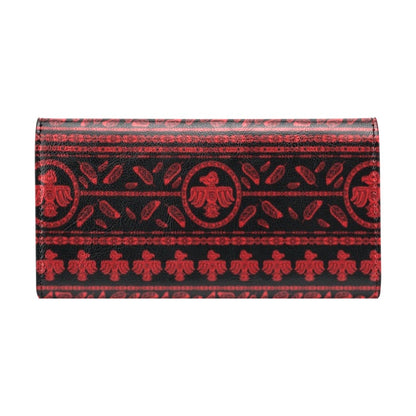 Native American Eagle Themed Print Women's Trifold Wallet