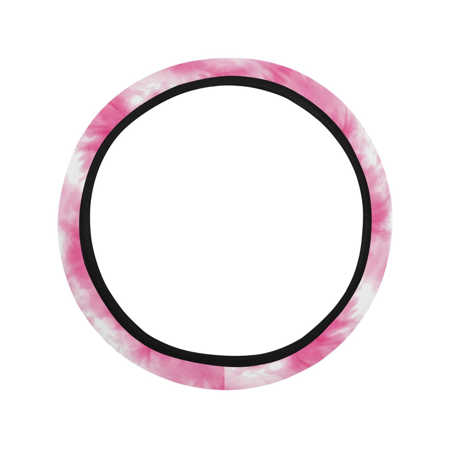 Tie Dye Pink Print Design LKS304 Steering Wheel Cover with Elastic Edge