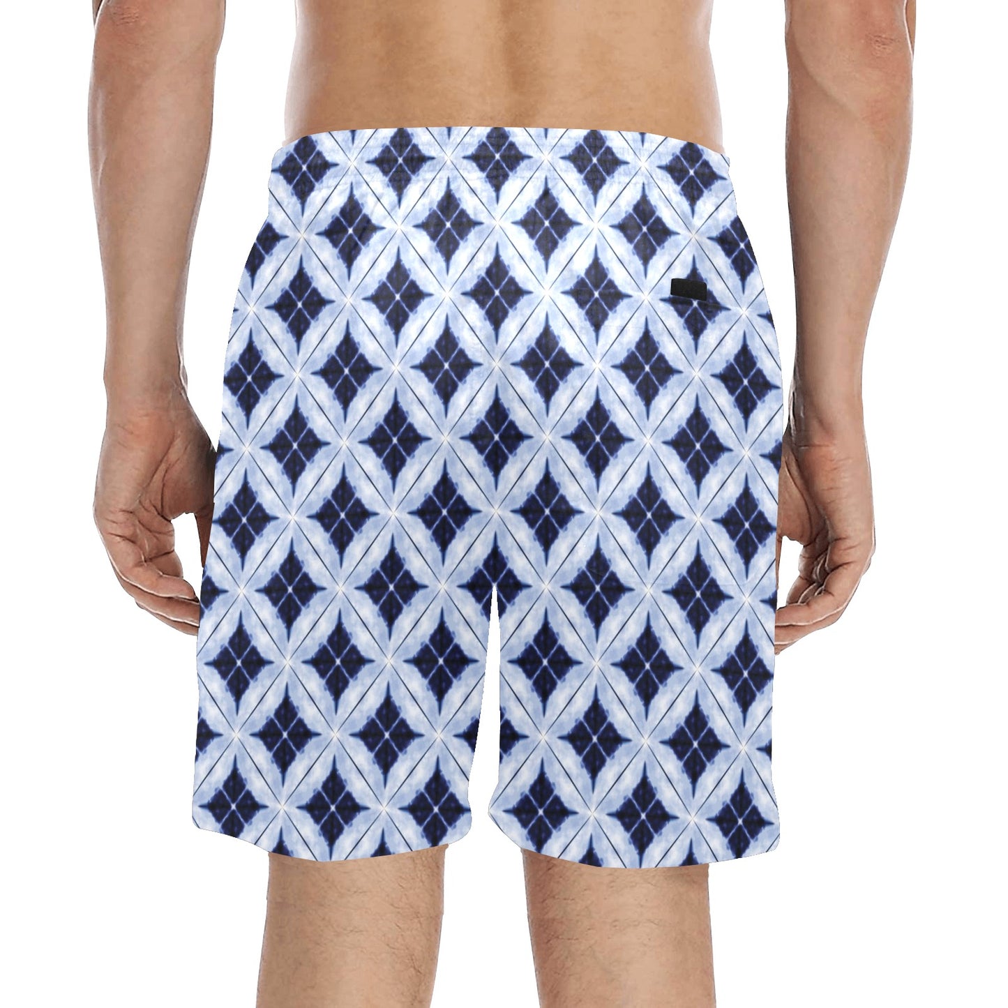 Tie Dye Print Design LKS308 Men's Swim Trunks Beach Shorts