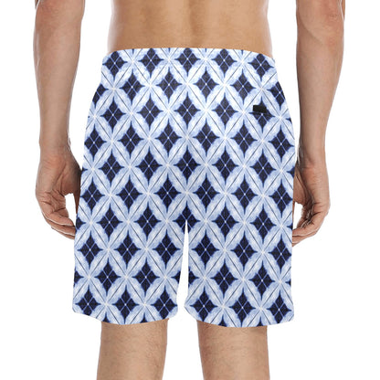 Tie Dye Print Design LKS308 Men's Swim Trunks Beach Shorts