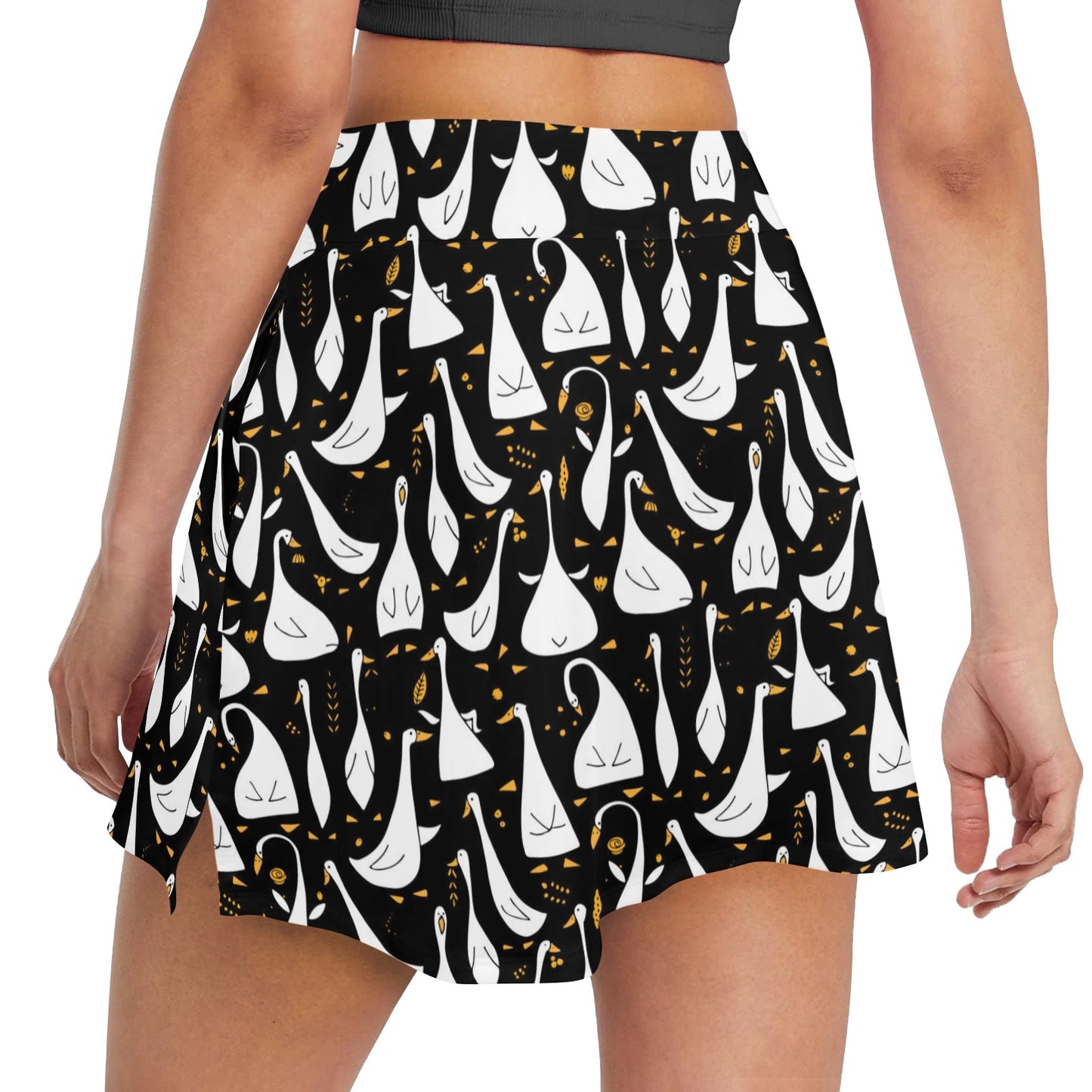 Goose Print Design LKS401 17" Golf & Pickleball Skort with Pockets