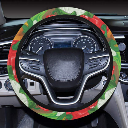 Salad Mix Vegetableprint Design LKS301 Steering Wheel Cover with Elastic Edge