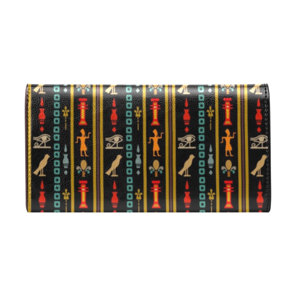 Eye of Horus Egypt Style Pattern Women's Trifold Wallet