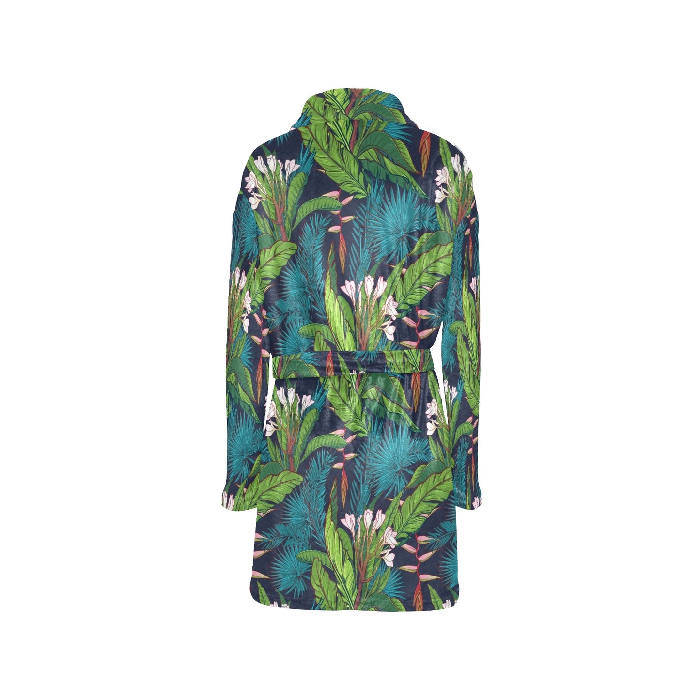 Rainforest Pattern Print Design RF01 Women's Fleece Robe