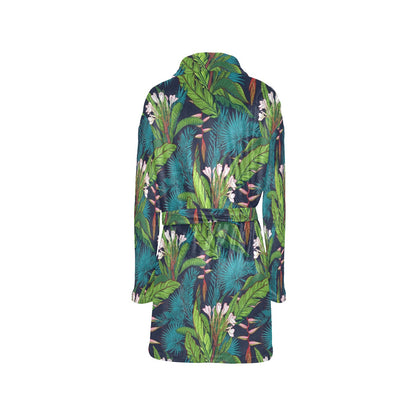 Rainforest Pattern Print Design RF01 Women's Fleece Robe