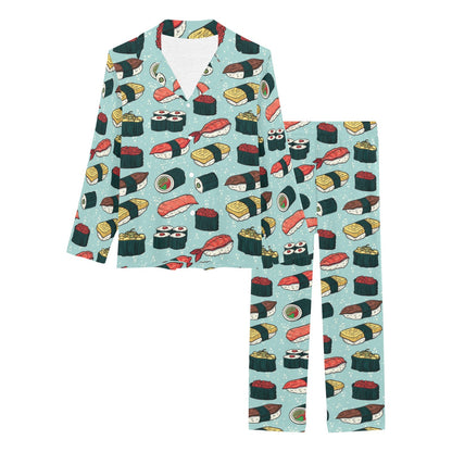 Sushi Pattern Design Women's Long Pajama Set