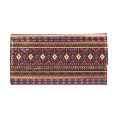 Southwest Ethnic Design Themed Print Women's Trifold Wallet