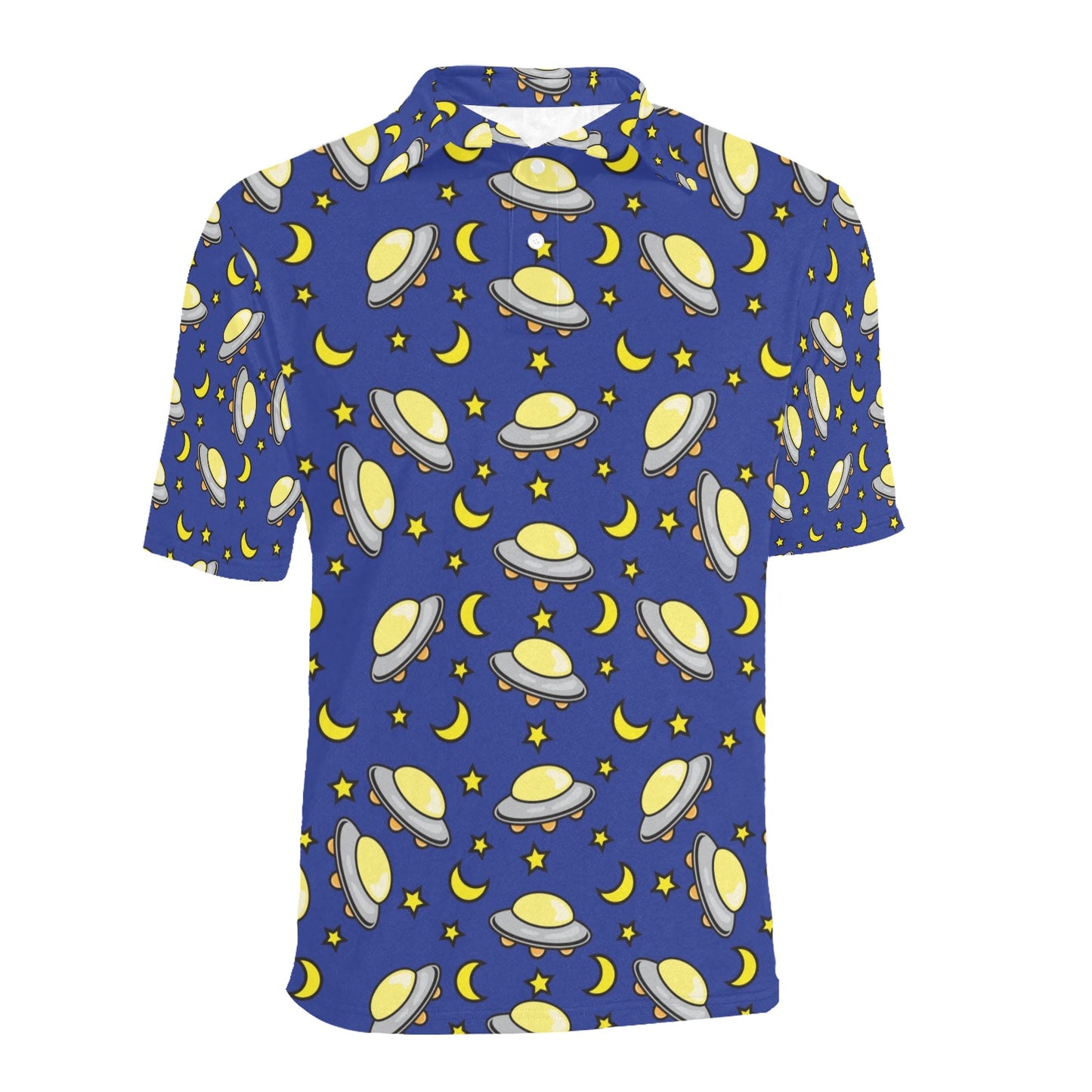UFO Print Design LKS309 Men Polo Shirt