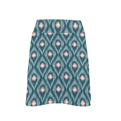 Ikat Print Design LKS402 17" Golf & Pickleball Skort with Pockets