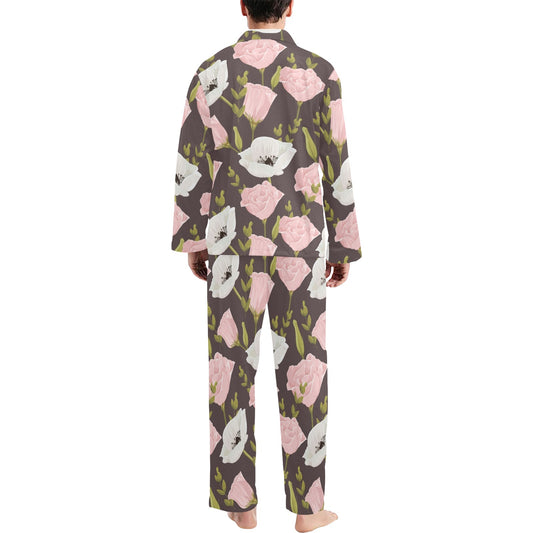 Anemone Pattern Print Design AM011 Men's Long Pajama Set
